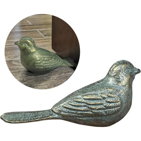 Cast IronDoor Stop Decorative Door Stopper for Bottom of Door,Cute Bird Doorstop - Picture 1 of 6